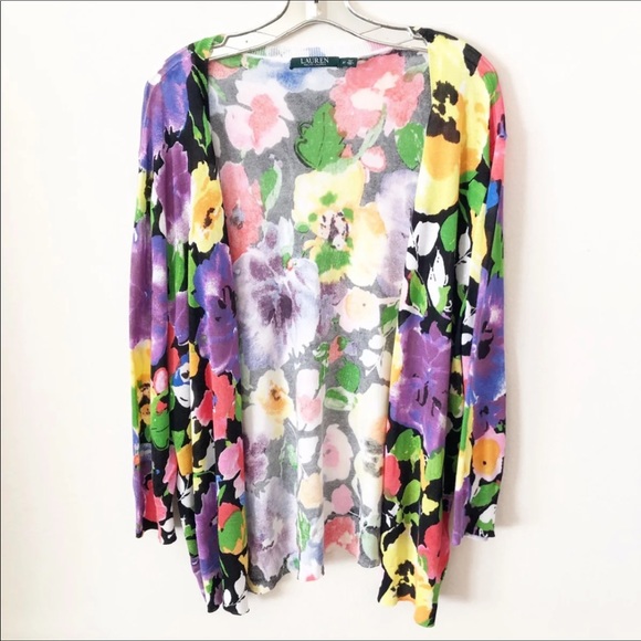 Ralph Lauren Sweaters - Lauren/Ralph Lauren Floral Cardigan